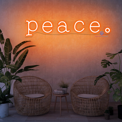 Peace Neon Sign Word Led Light