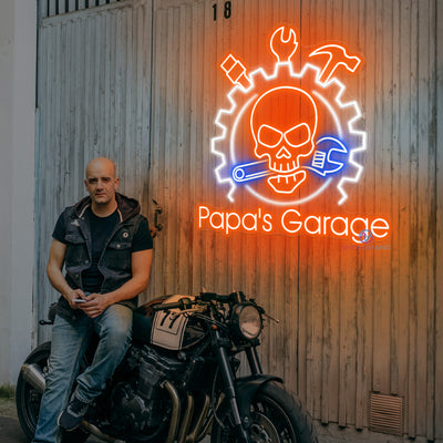 Custom Garage Neon Sign Led Light dark orange