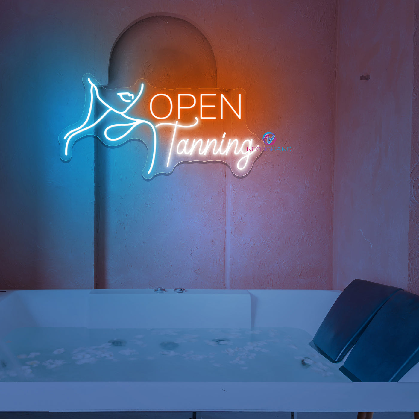 Open Neon Sign Tanning Spa LED Light For Salon