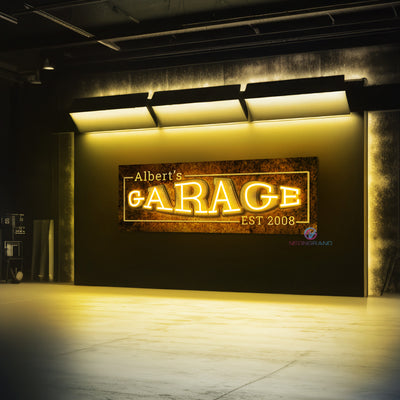 Custom Neon Garage Signs Led Light yellow