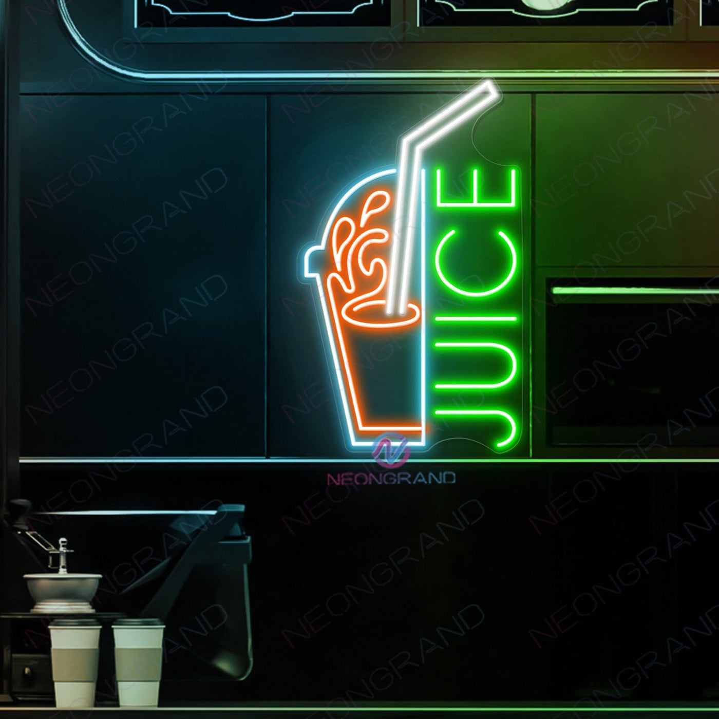 Juice Neon Sign Neon Coffee Led Light green