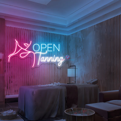 Open Neon Sign Tanning Spa LED Light For Salon