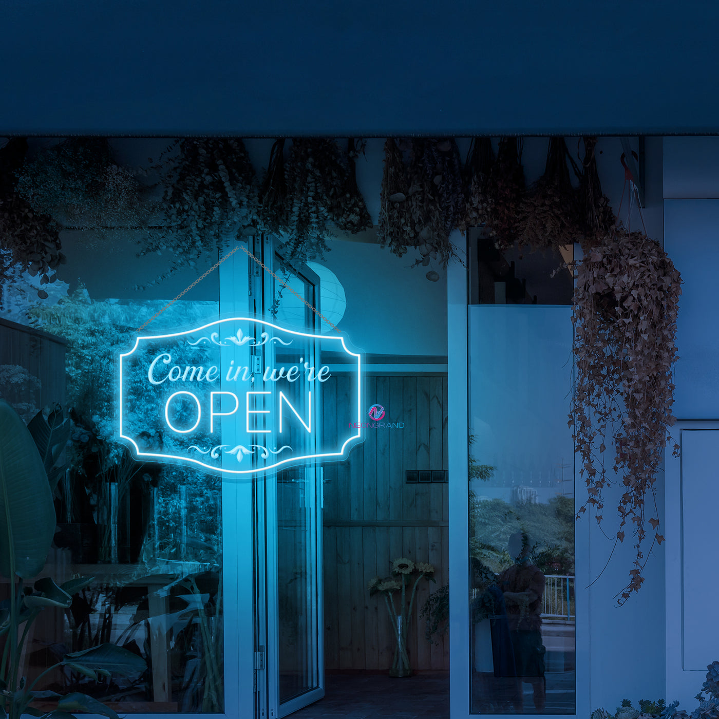 Come In We're Open Neon Sign Engraved Business Led Light