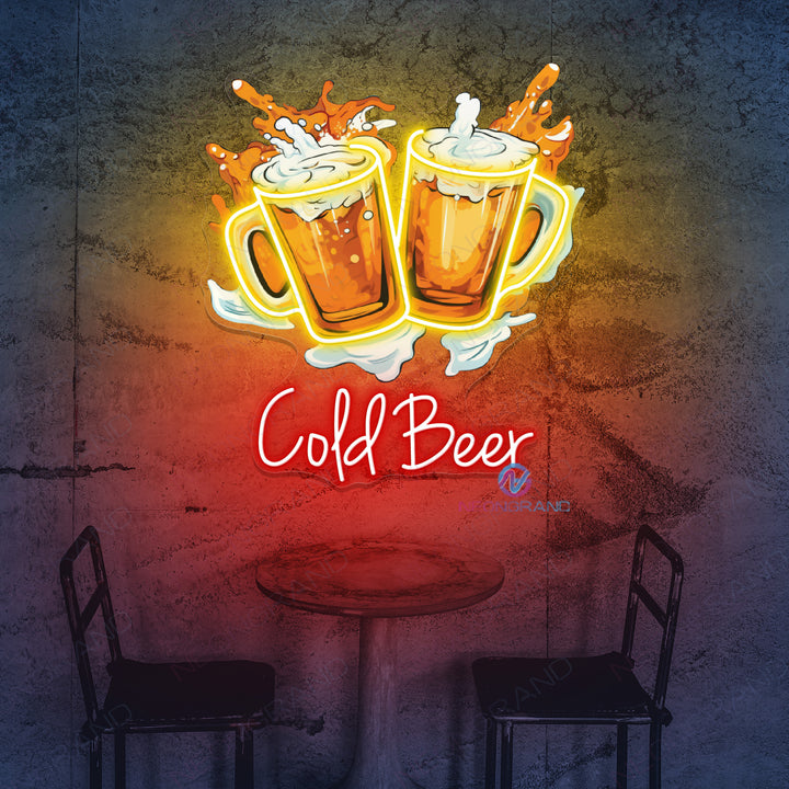 ADVPRO Cartel Luminoso I912-b Ice Cold Beer On Tap Bar Neon