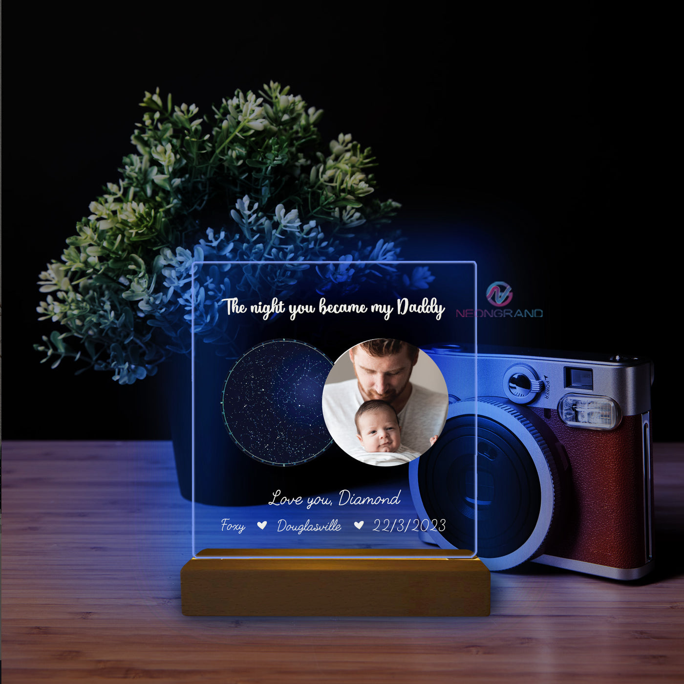 Custom Dad Night Light Father's Day New Dad Gift 3