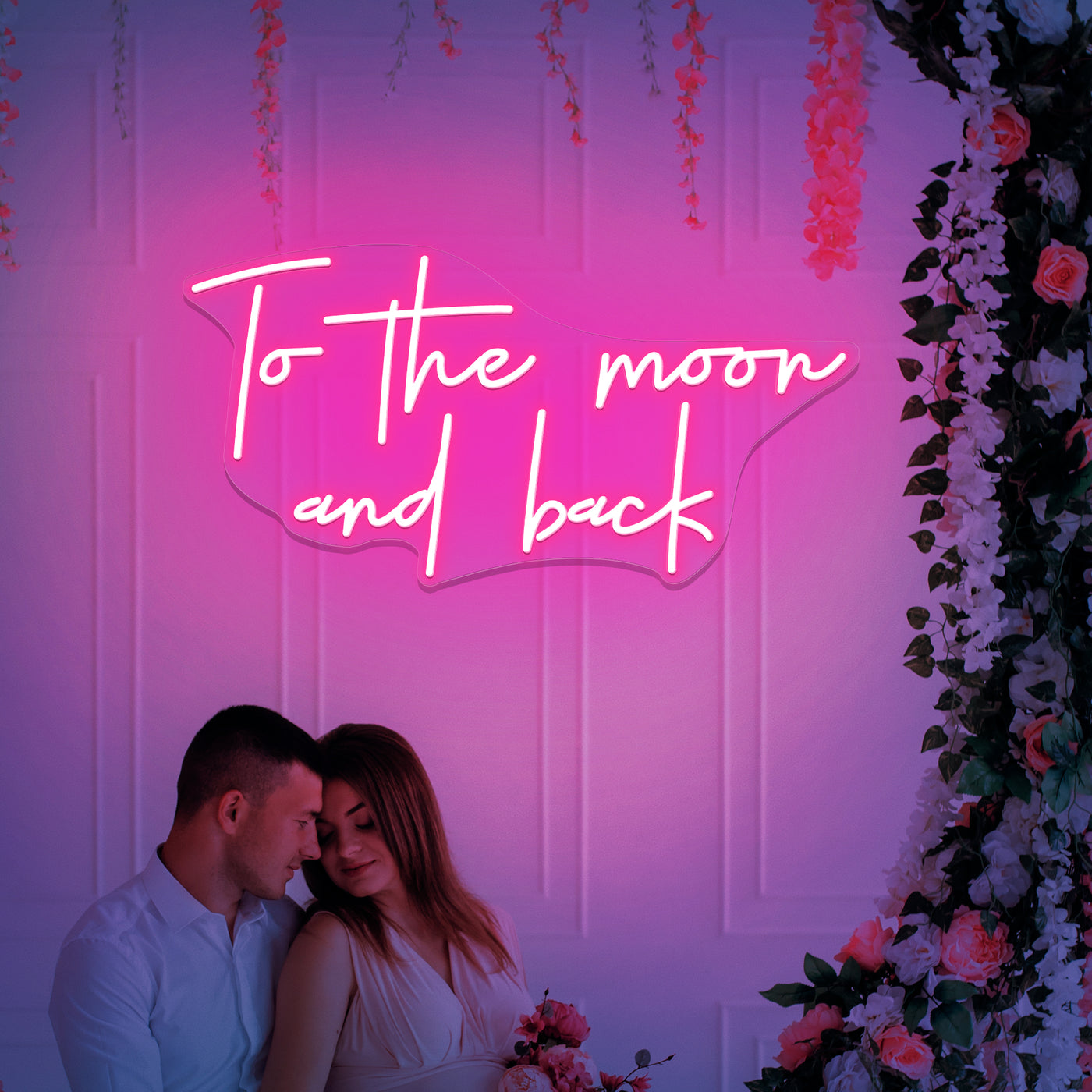 To The Moon And Back Neon Sign Love Led Light