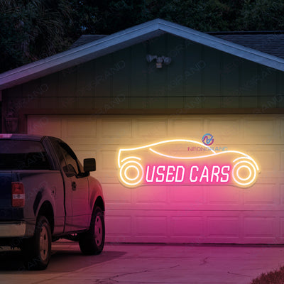 Used Cars Neon Signs Man Cave Led Light pink