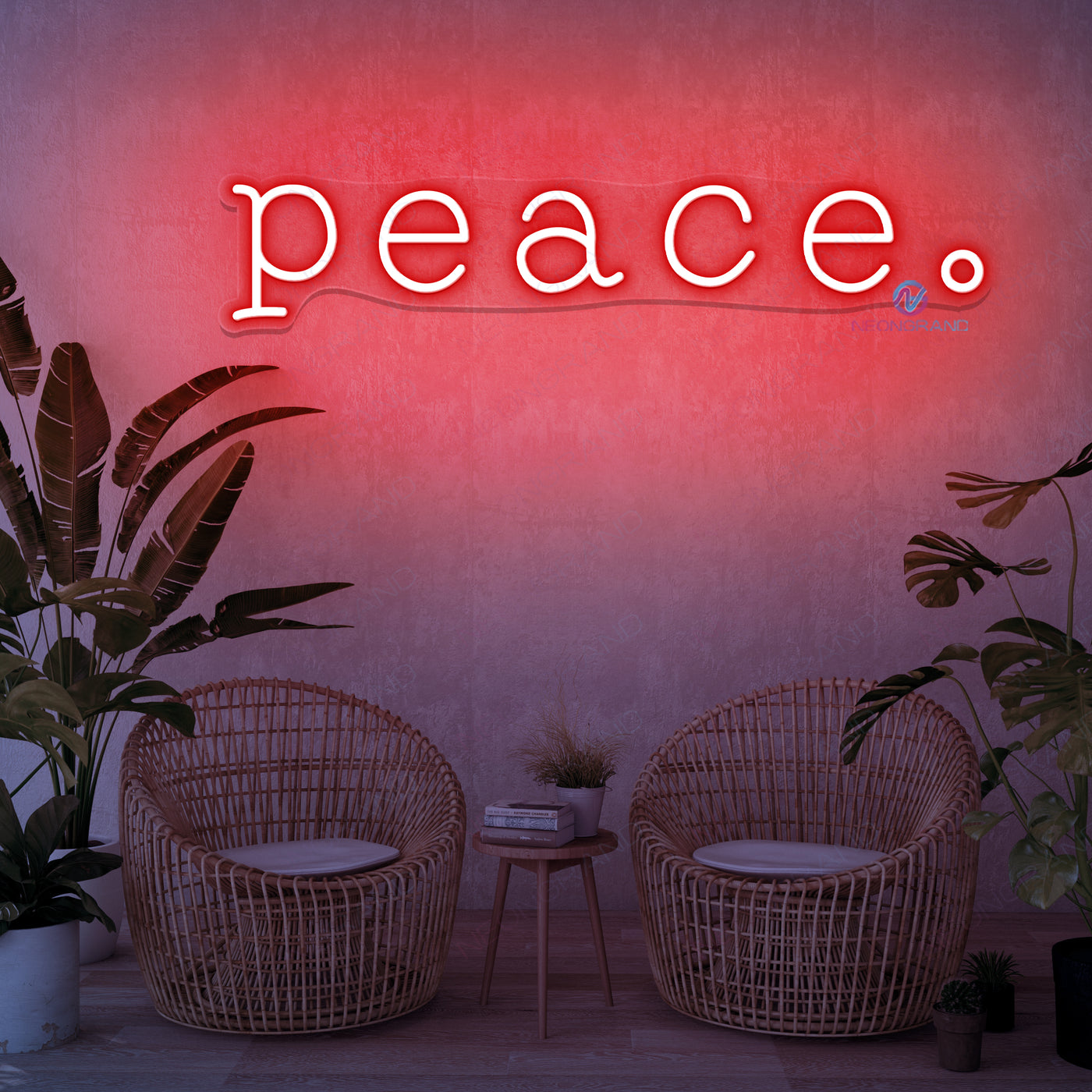 Peace Neon Sign Word Led Light