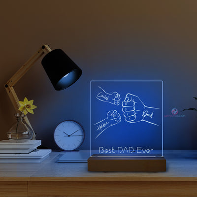 Personalized Fist Bump Sign Dad RGB Led Light