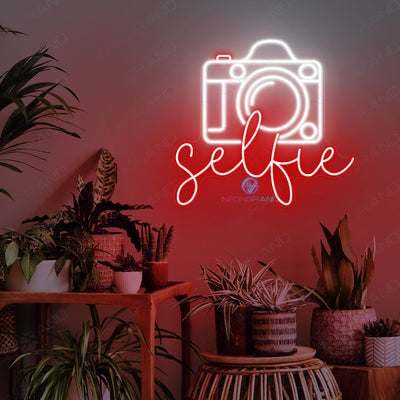 Selfie Neon Sign Camera Led Light red
