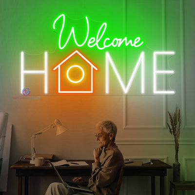 Welcome Home Neon Sign Led Light green