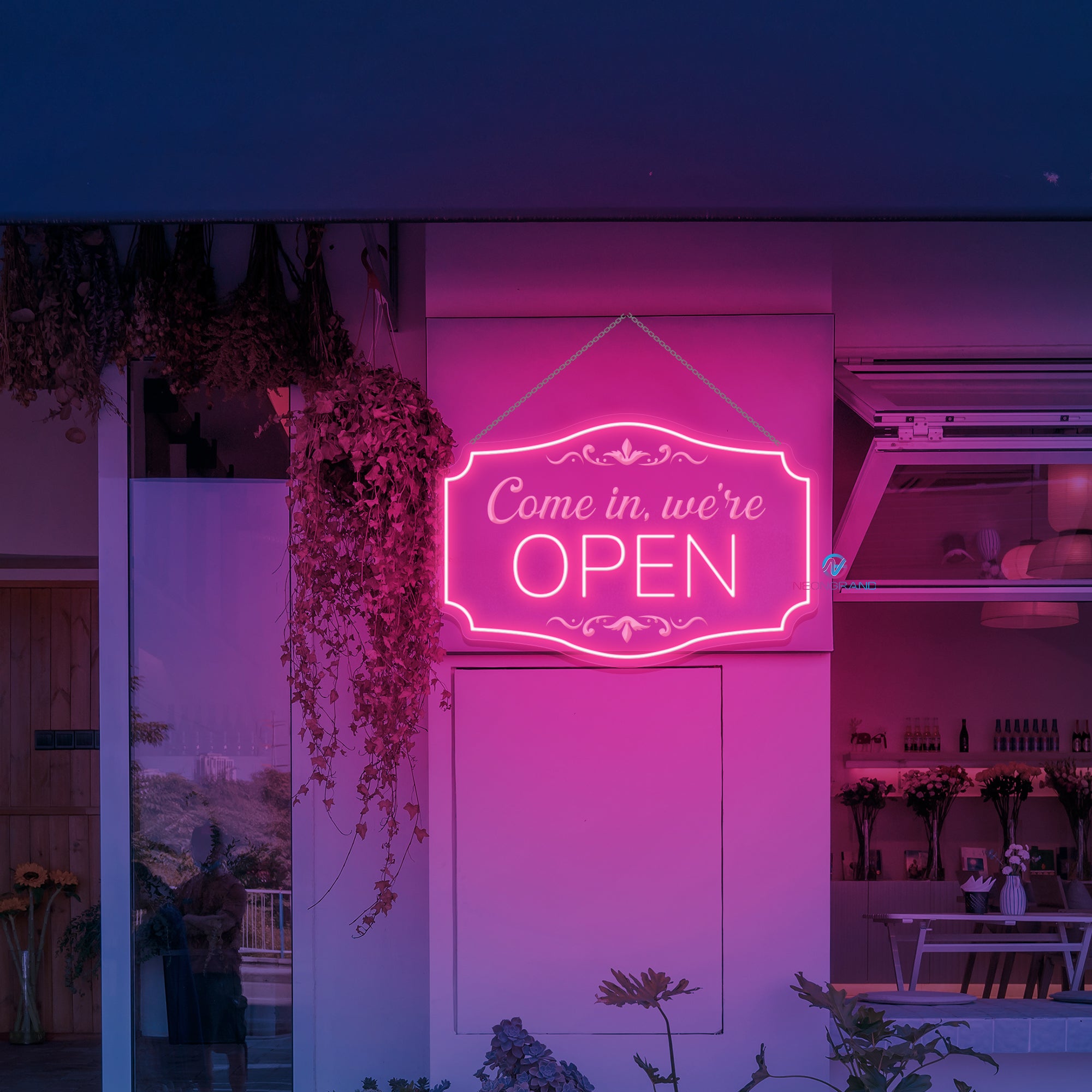 Come In We're Open Neon Sign Engraved Business Led Light