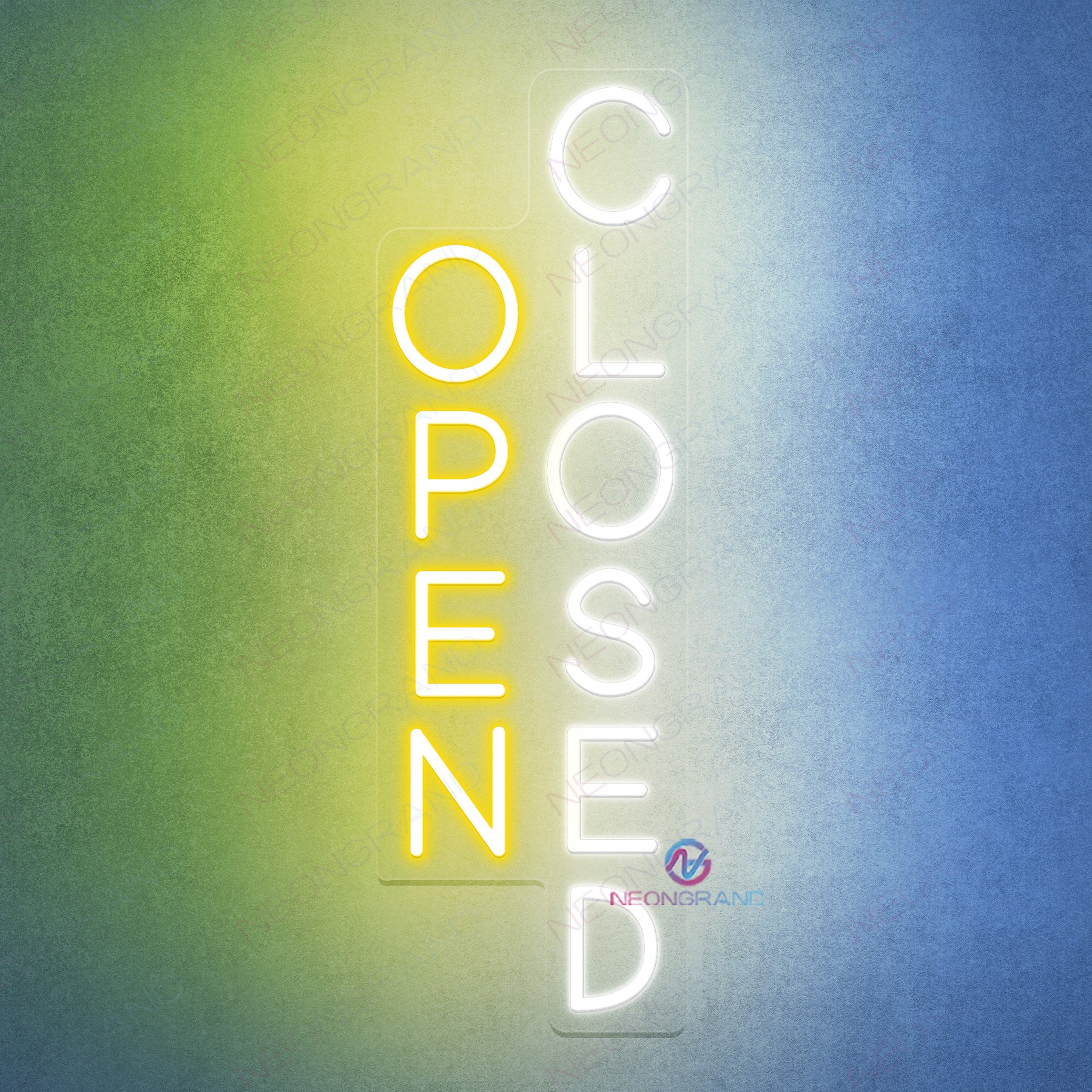 Vertical Open Closed Neon Sign Storefont LED Light - NeonGrand