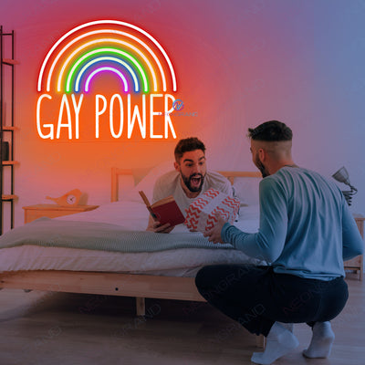 Gay Neon Signs Pride Rainbow Led Light dark orange