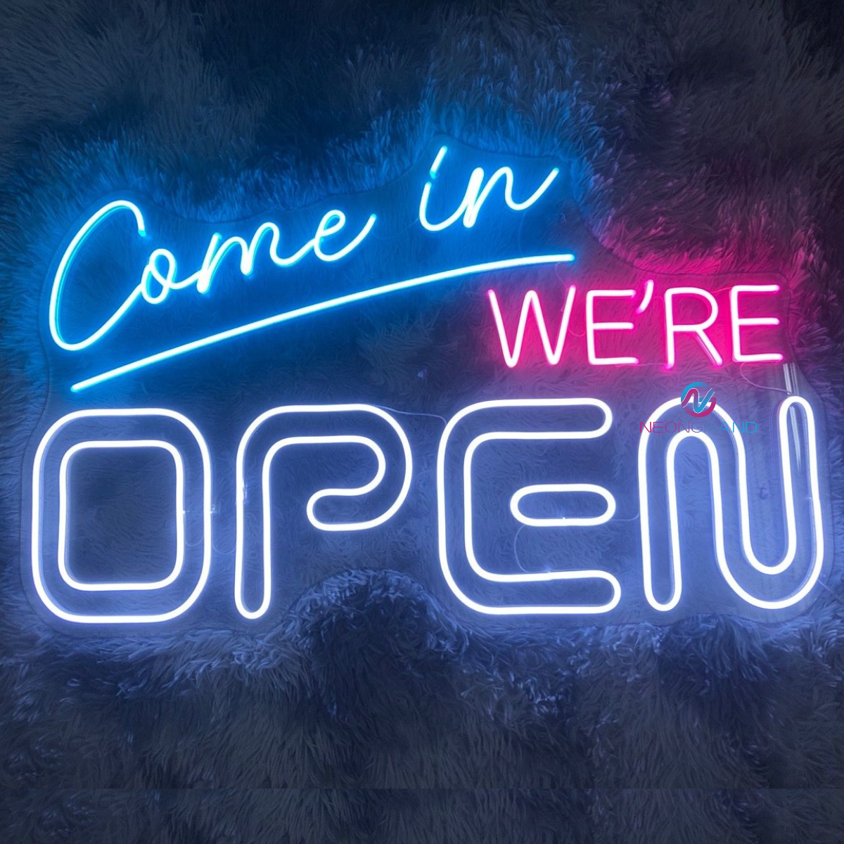 Open Neon Sign Come In We're Open Business Led Light