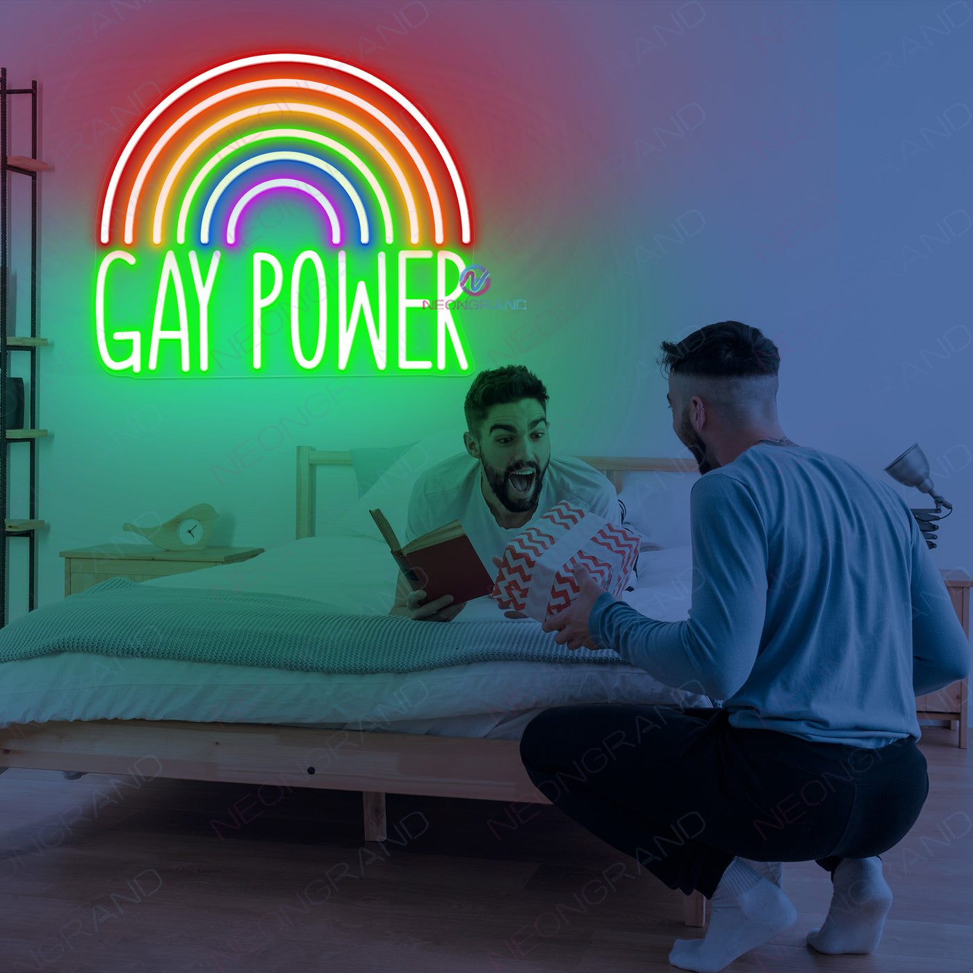 Gay Neon Signs Pride Rainbow Led Light green