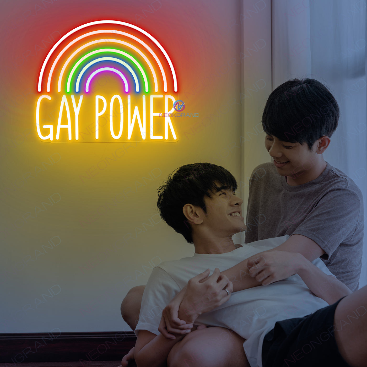 Gay Neon Signs Pride Rainbow Led Light orange