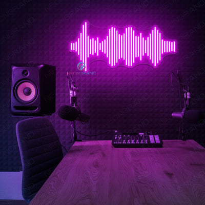 Sound Wave Neon Sign Music Led Light dark violet