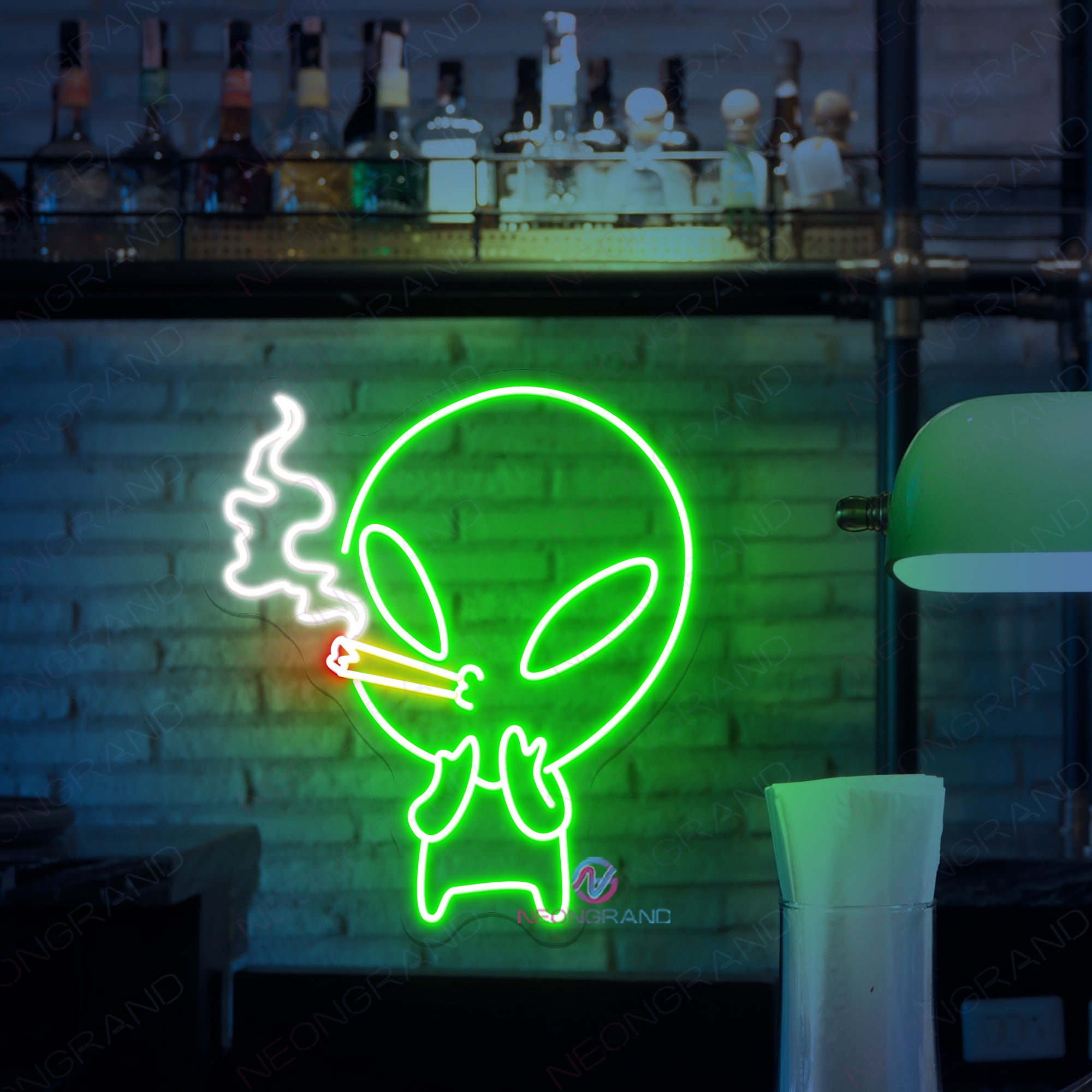 Alien Weed Neon Sign Bar Led Lights - NeonGrand