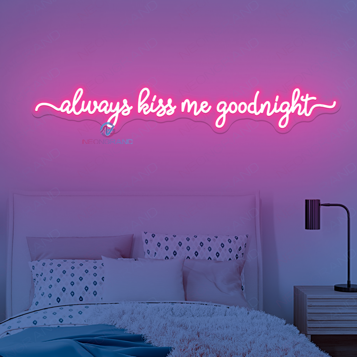 Always Kiss Me Good Night Neon Sign Led Word Lights