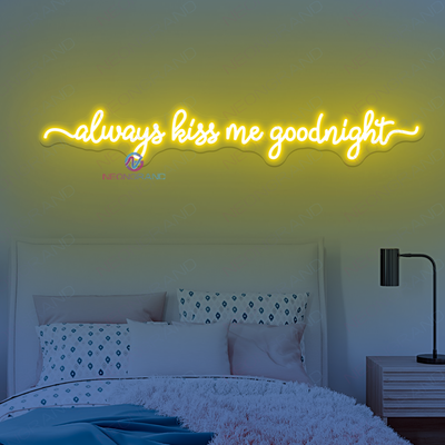 Always Kiss Me Good Night Neon Sign Led Word Lights