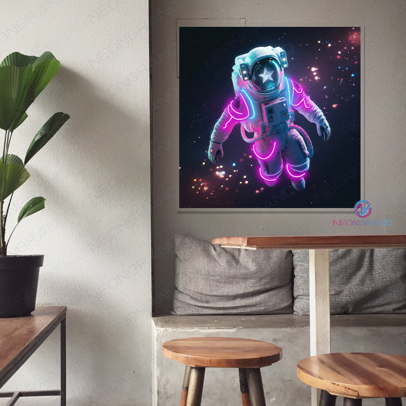 Astronaut Artwork Neon Sign Cool Led Light