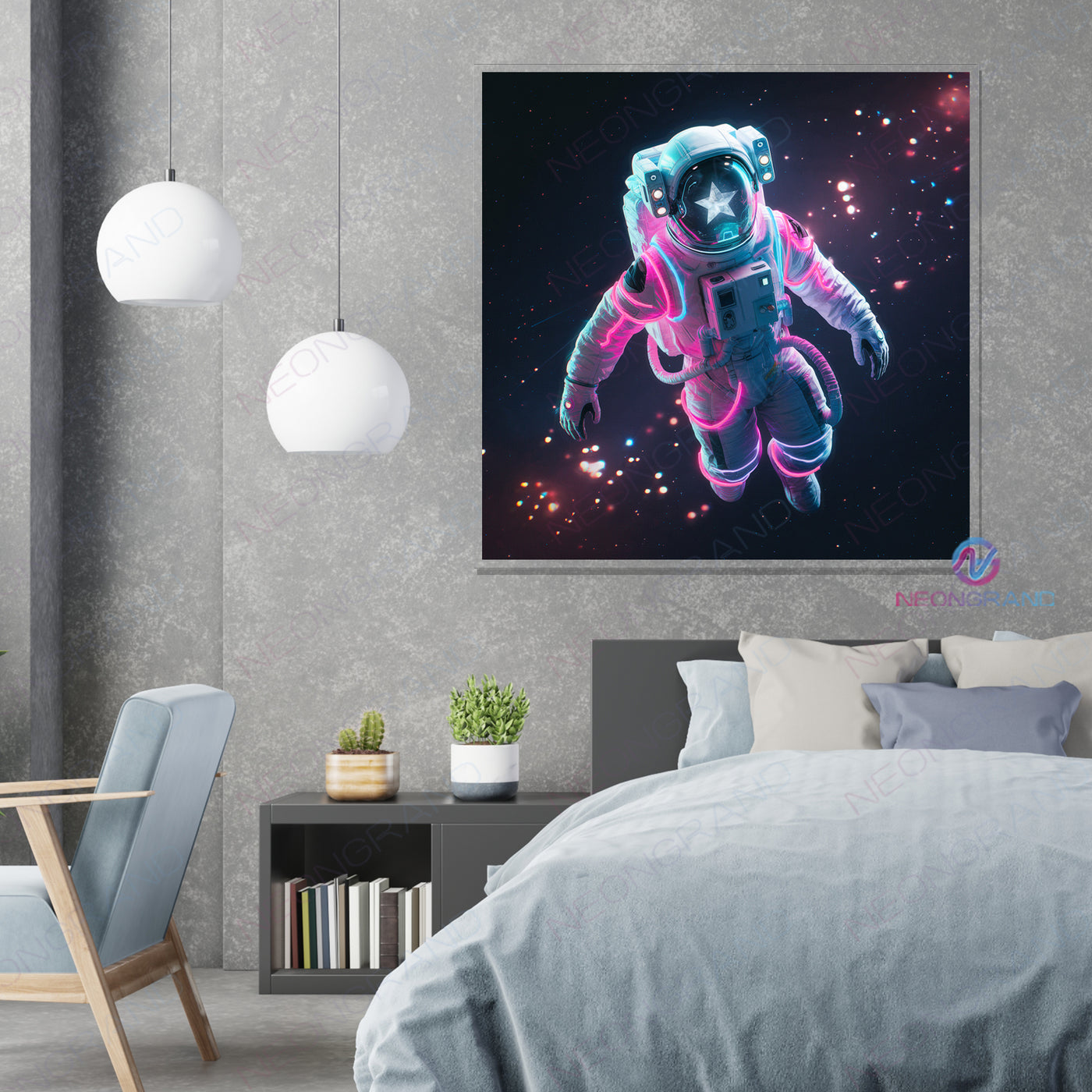 Astronaut Artwork Neon Sign Cool Led Light