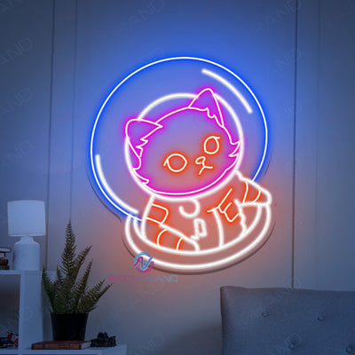 Astronaut Cat Neon Sign Universe Led Light