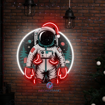 Astronaut Christmas Artwork Neon Sign Big Led Light