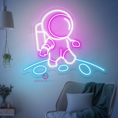 Astronaut Neon Sign Moon Led Light