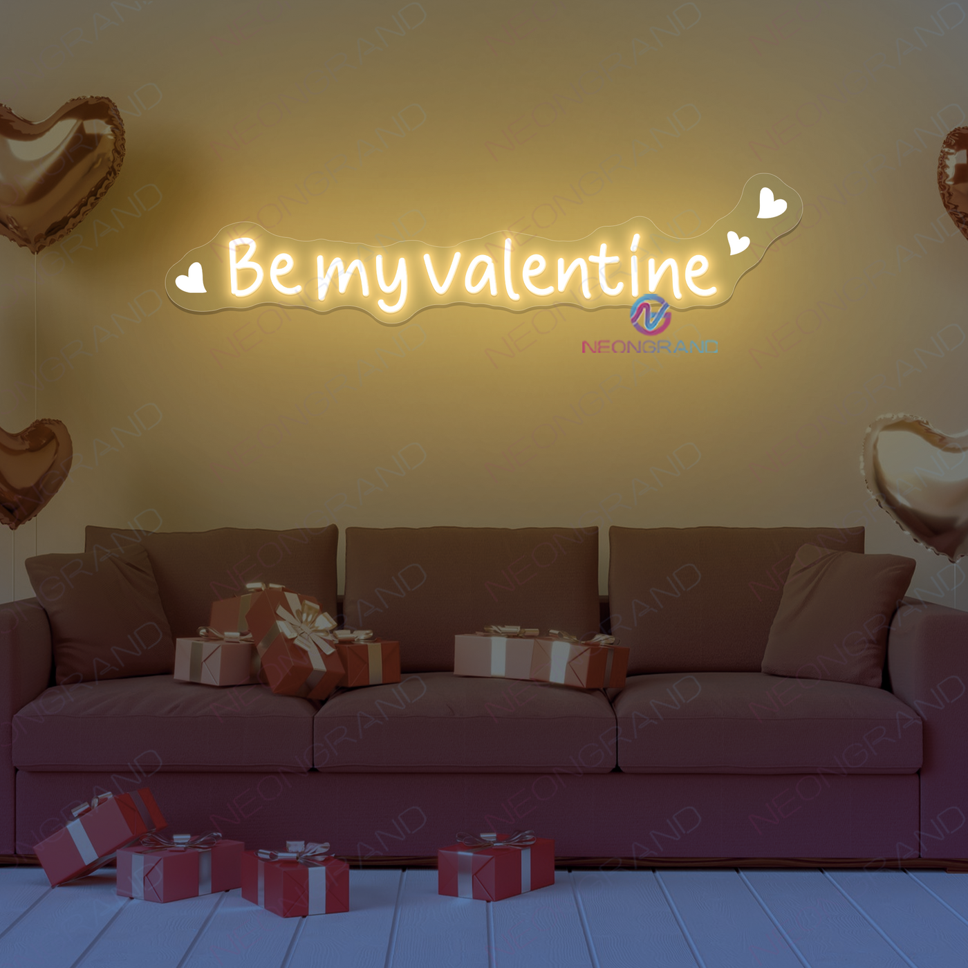 Be My Valentine Neon Sign UV-Printing Led Light