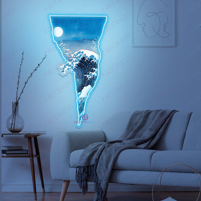 Blue Artwork Neon Sign UV-Printing Led Light