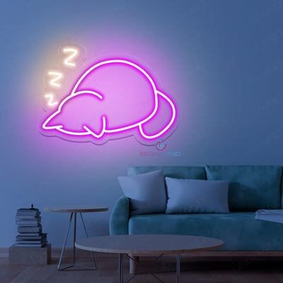 Cat Neon Sign Sleepy Pet Led Light