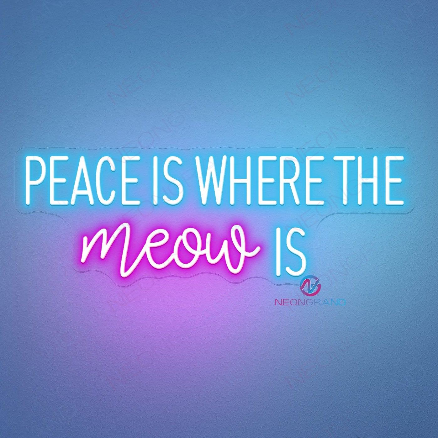 Cat Quote Neon Sign Meow Inspirational Led Light