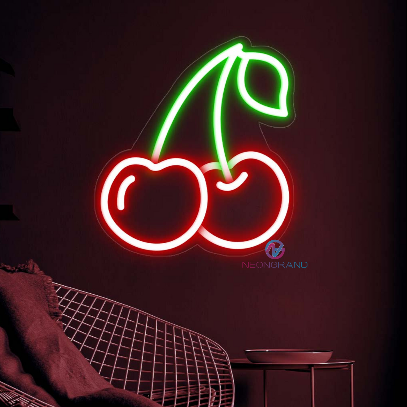 Cherry Neon Sign Babe Cave Led Light