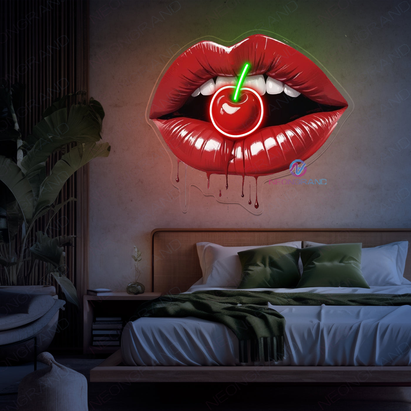 Cherry Neon Sign Cool Artwork Led Light