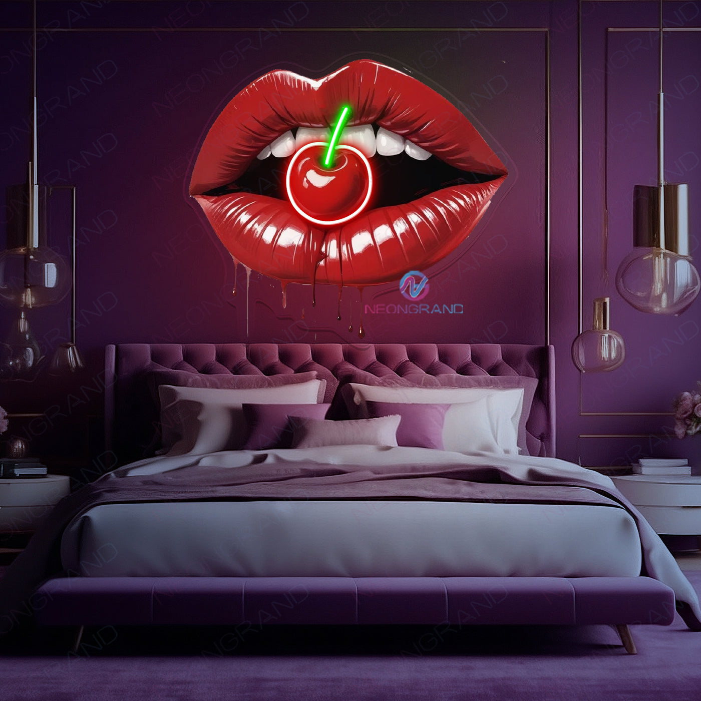 Cherry Neon Sign Cool Artwork Led Light