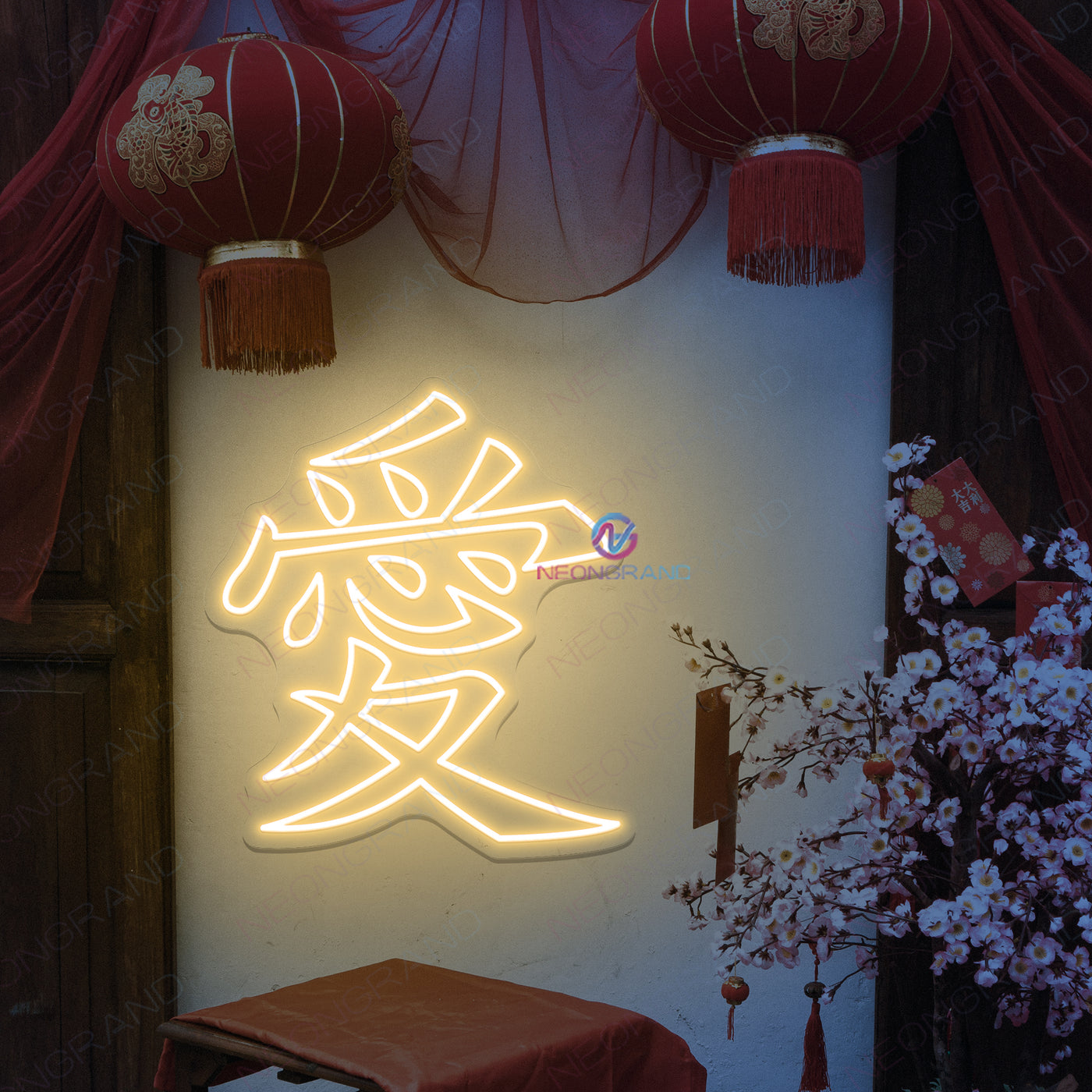 Chinese Love Neon Sign Wedding Led Lights