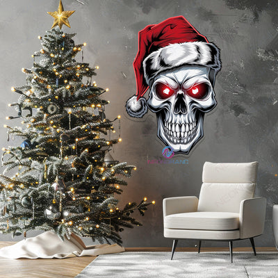 Christmas Artwork Neon Sign Skull Led Light