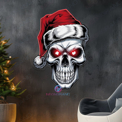 Christmas Artwork Neon Sign Skull Led Light