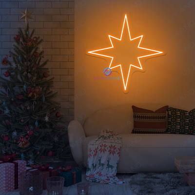 Christmas Star Led Neon Sign Vintage Lights