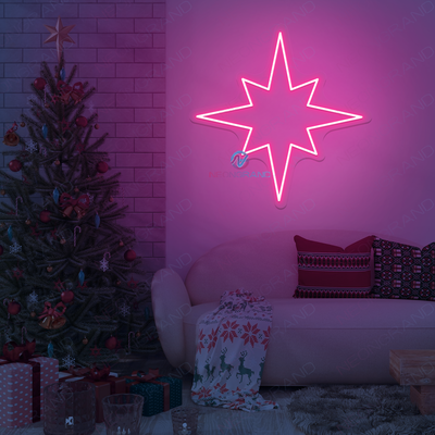 Christmas Star Led Neon Sign Vintage Lights