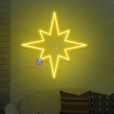 Christmas Star Led Neon Sign Vintage Lights