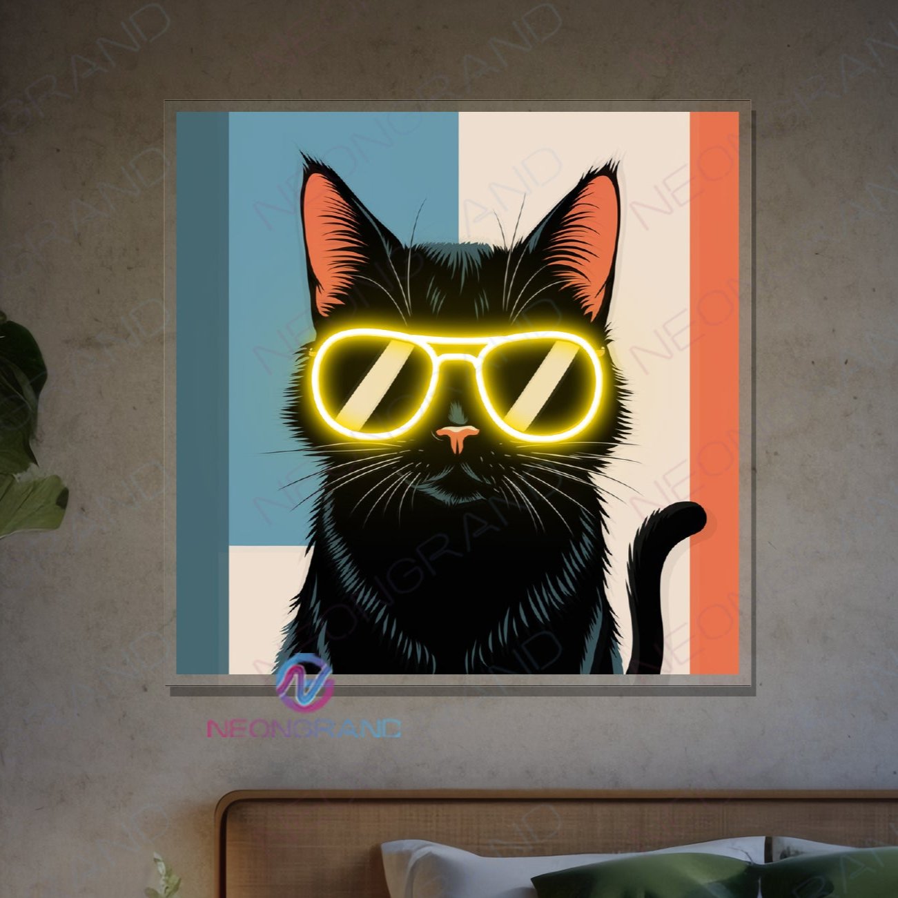 Cool Artwork Neon Sign Cat Led Light