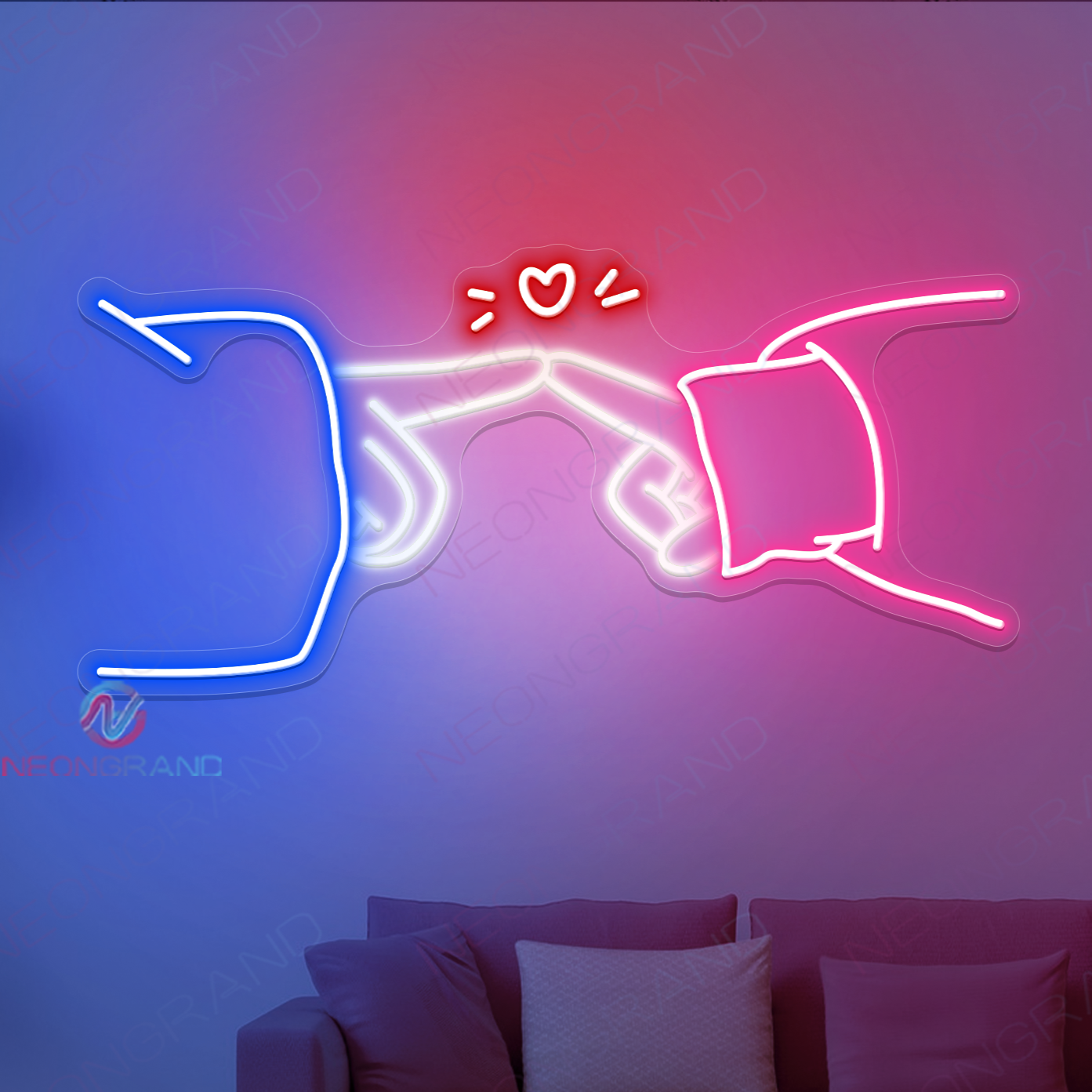 Couple Neon Sign Cute Valentine Led Light