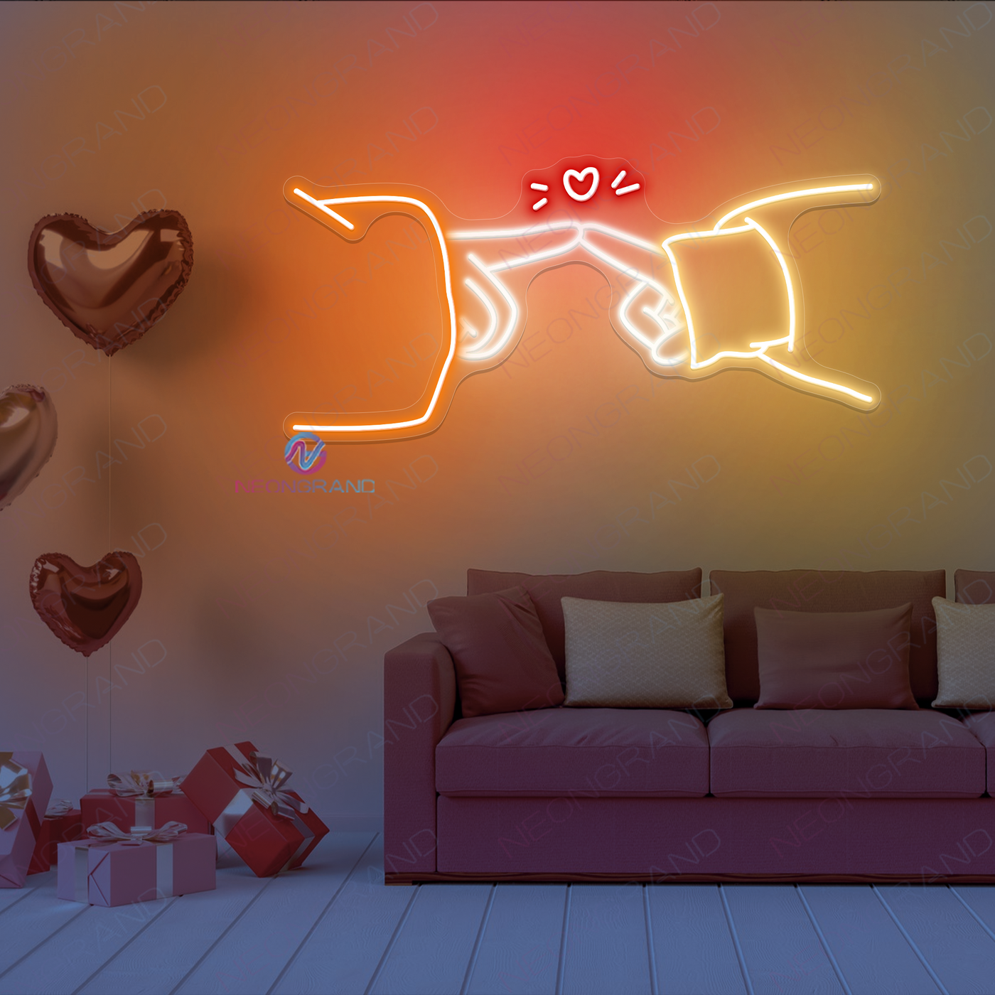 Couple Neon Sign Cute Valentine Led Light