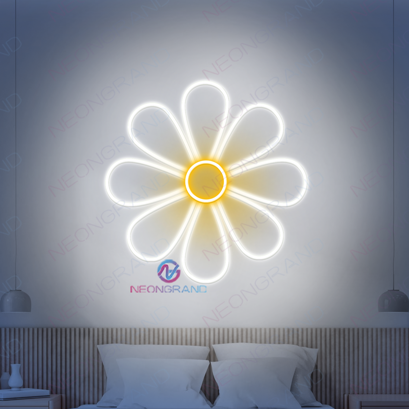 Daisy Flower Neon Sign Aesthetic Led Light