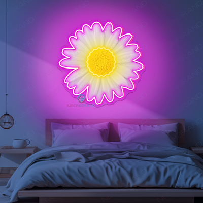 Daisy Flower Neon Sign UV Printed Led Lights