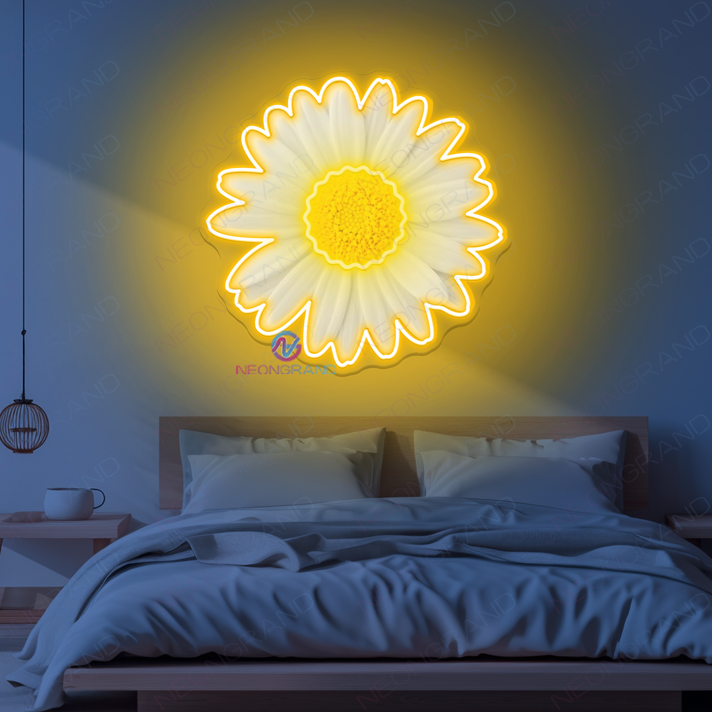 Daisy Flower Neon Sign UV Printed Led Lights