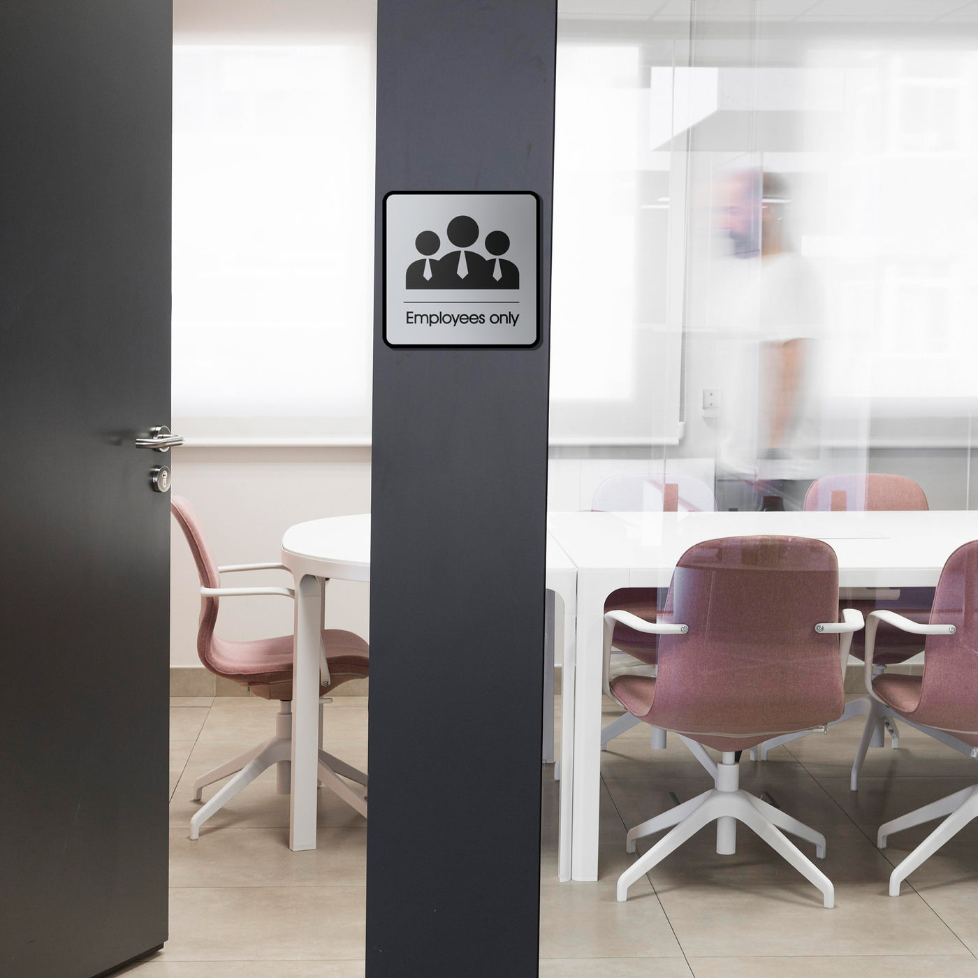 Employees Only Sign Business Metal Office Sign - NeonGrand
